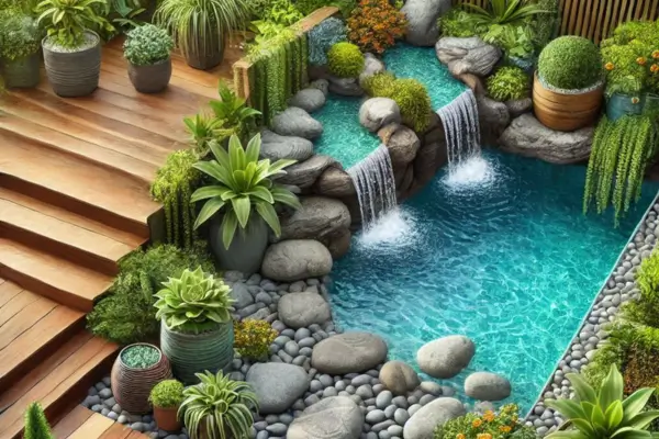 Descubra a Beleza das Plantas Aquáticas Combinadas Com Pedras e Elementos de Design na Decoração de Ambientes Externos