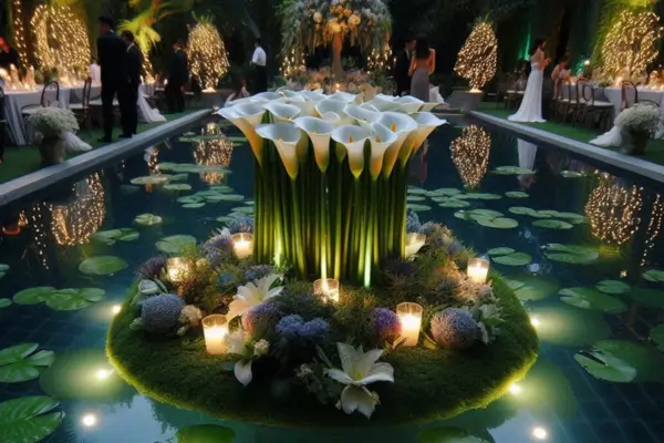 Copo-de-Leite (Zantedeschia Aethiopica): Cultivo na Água e Tendência para Eventos de Luxo em Decoração Flutuante para Piscinas, Fontes e Lagos Artificiais