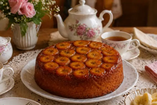 Bolo de Banana Com Cobertura